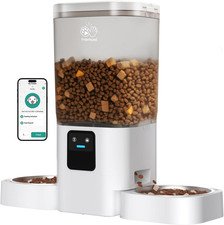 Automatic Cat Feeders 2 Cat with Slow Feed: 7L Dual Automatic Dog Feeder with 5G