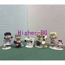 5pcs Lenox Peanuts Valentine’s Day Charlie Brown Lucy Sally Linus Ceramic Set