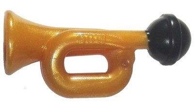 LEGO Horn Trumpet Bugle Pearl Gold w/ Black Bulb Minifigure Utensil NEW