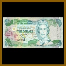 Bahamas 10 Dollars, 1996 P-59a Cir
