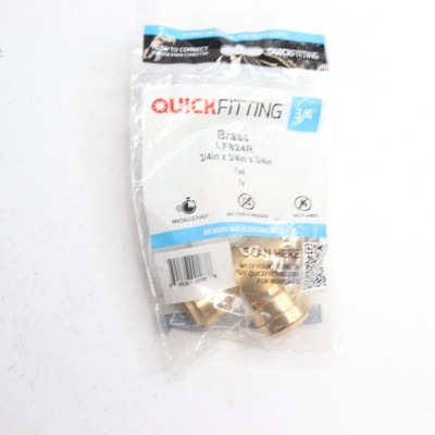 ProBite Tee Fitting Lead Free Brass Push-to-Connect 3/4'' LF824