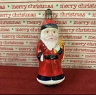 Vintage Santa Figural Milk Glass Light Bulb Holiday Christmas Not Working