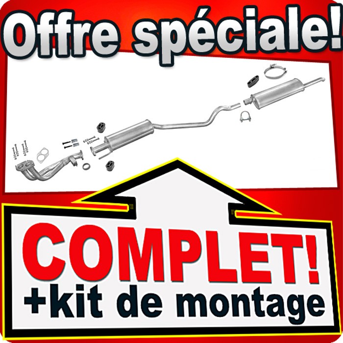 Silencieux d'échappement pour Opel Astra F 1.6 100ch berline essence de 1994 à 1996