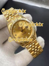 DIY SET for DJ 2824 watch case  dial  hands  Strap sapphire 36mm