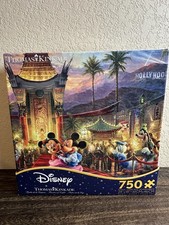 NEW SEALED Thomas Kinkade Disney Mickey Minnie Hollywood Jigsaw Puzzle 750 Piece