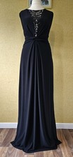 MONSOON Dress Sz 16 black maxi  evening long wedding guest party sequin sparkle