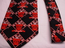 Red Dog Brewery 100% Silk Tie Black Red White RM Style Beer Brewing Made in USA