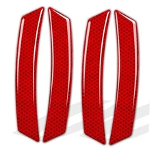 Car Reflective Trim Side Marker Stickers,Automotive Exterior RED-4PCS