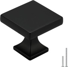 homdiy 25 Pack Black Cabinet Knobs Matte Blac...