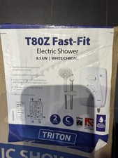 Triton T80Z 8.5kW Fast-Fit Electric Shower - White/Chrome SP8008ZFF BNIB