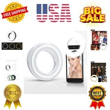 Selfie Ring Light Rechargeable Portable Clip-on Selfie Fill Light with 40 LED...