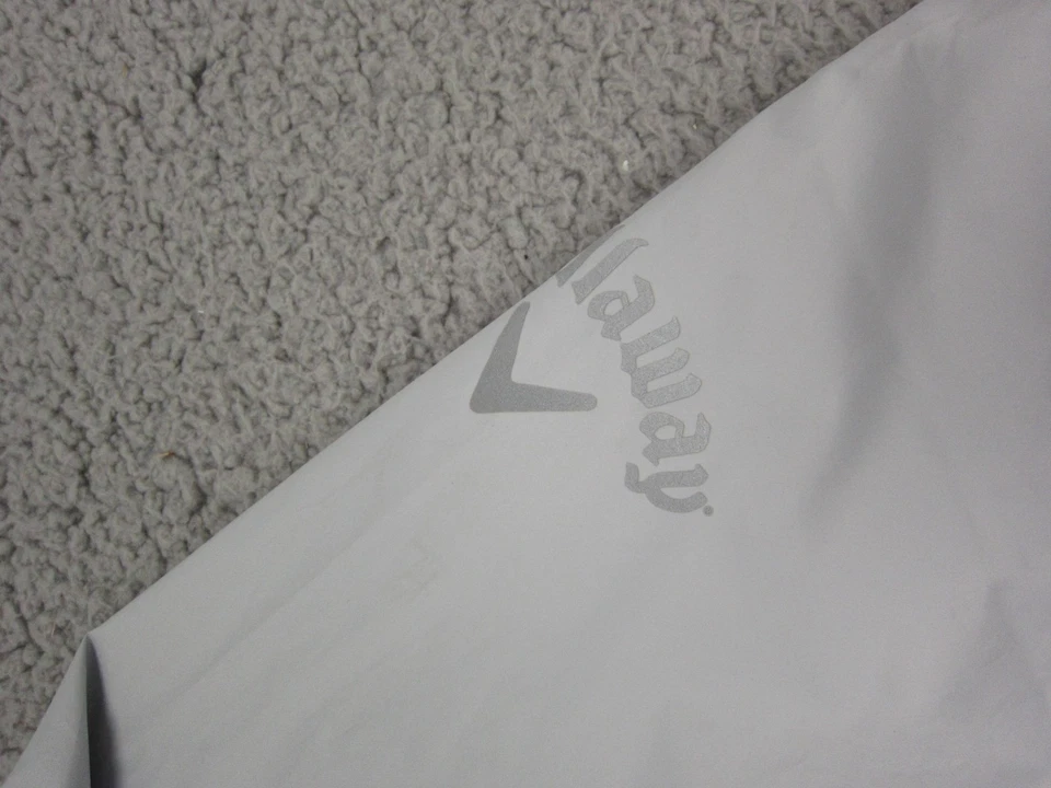 Chaqueta cortavientos Callaway para hombre grande gris golf cremallera completa rendimiento atlético Foto 3 de 4