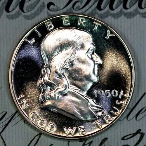 * 1950-P ULTRA DCAM * PRISTINE++ GEM BU PROOF FRANKLIN HALF-DOLLAR *