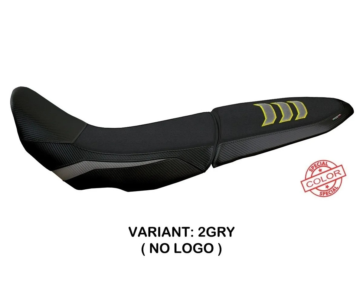 Seat cover Licata UG Gray-Yellow TPZ YAMAHA TENERE 700 sella dop 2019 2026 1IN