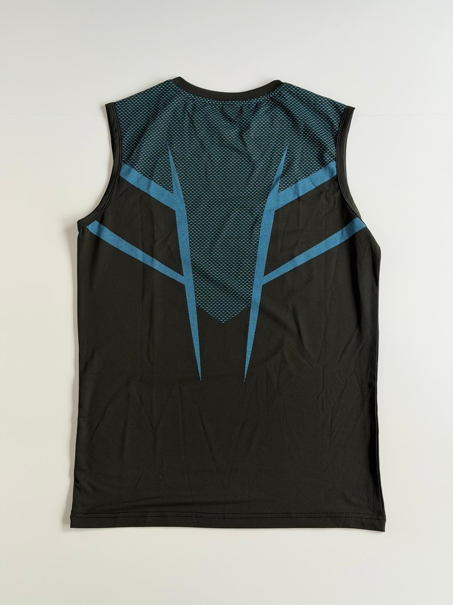 GYMSHARK Onyx 5.0 V5 Tank - RED/BRAND BLUE - SLEEVELESS - M/L FAST
