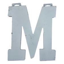 Wood Wall Letter M 9" White Farmhouse Home Decor Craft Project Hobby Lobby DIY