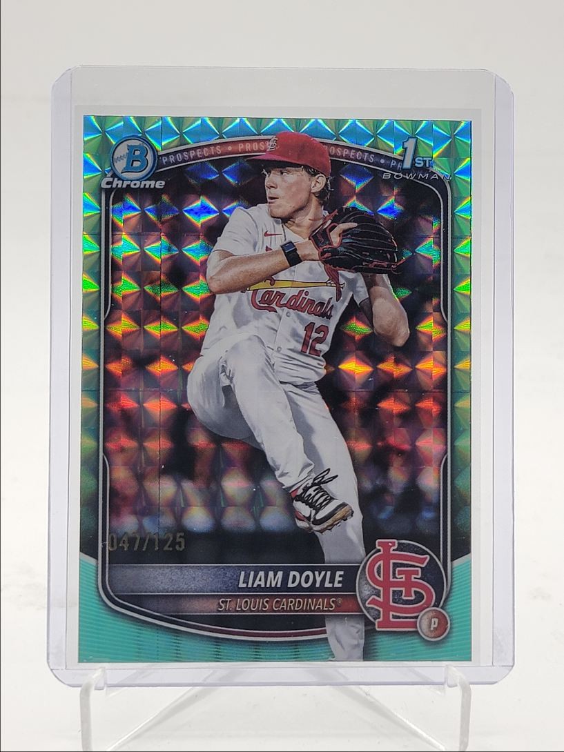 LIAM DOYLE 2025 BOWMAN CHROME DRAFT 1ST AQUA GEOMETRIC B /125 Q4450