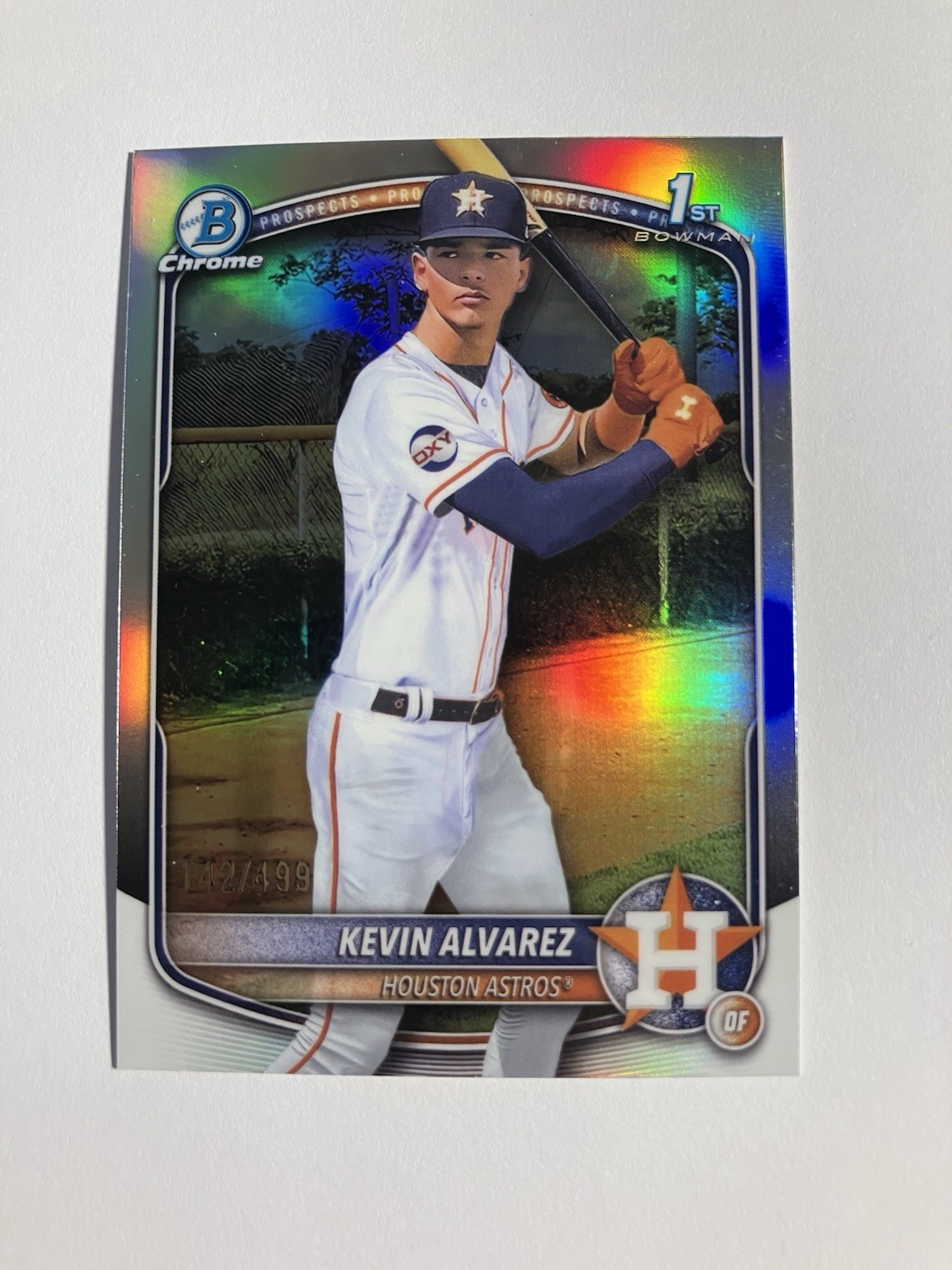Kevin Alvarez 2025 Bowman Chrome Prospects Refractor /499 #BCP-227 Astros