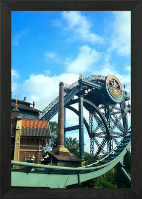 Efteling Baron 1898 Achterbahn gerahmtes Wandbild Poster Leinwanddruck Bild