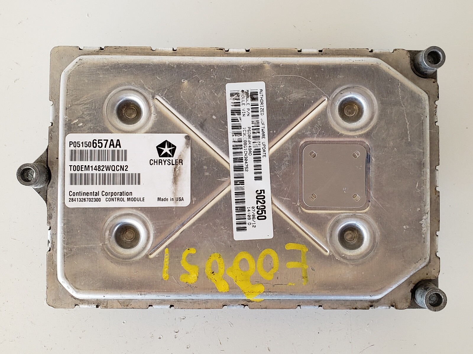 its926) 12 Chrysler 200 Engine Control Module ECM ECU OEM Computer  