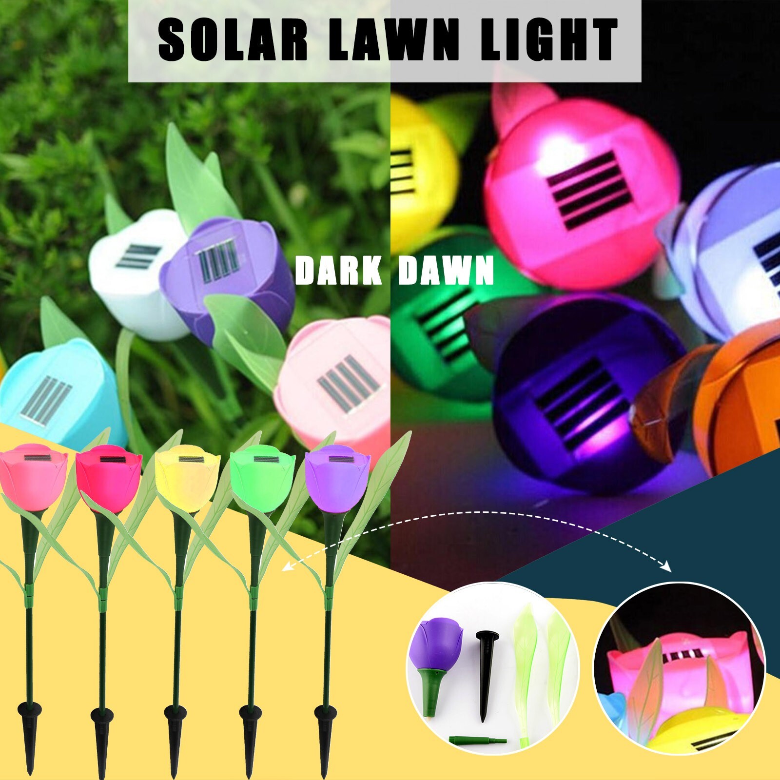 Simulation Lantern LED Outdoor Garden Light Solar Lawn Glow in The Dark  Games | eBay