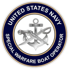 U.S. Navy Special Warfare Boat Operator Bumper Sticker Military Vinyl Decal 5"