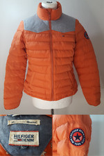 Tommy Hilfiger Down Puffer Jacket - Y2K 04 Orange- Grey  XL (14) 21" Pit to pit.