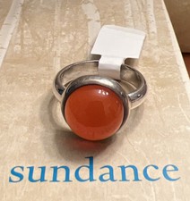 NWT Sundance Catalog Red Onyx Silver  Rooted In Red Ring  Size 7 148