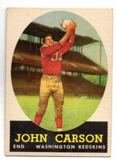 1958 TOPPS FOOTBALL #47 JOHN CARSON VGEX-EX  SET BUST BREAK  VINTAGE 1950S C