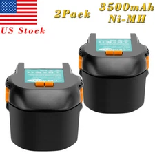 2Pcs 14.4V 3.5Ah Ni-MH Battery For Ridgid R83015 130252003 130254002 130254008
