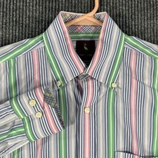 TAILORBYRD Mens Shirt Small Striped Long Sleeve Button Down Preppy Outdoor Dress