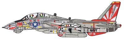 F-14B Tomcat VF-111 Detailed Sideview Patch Sundowners