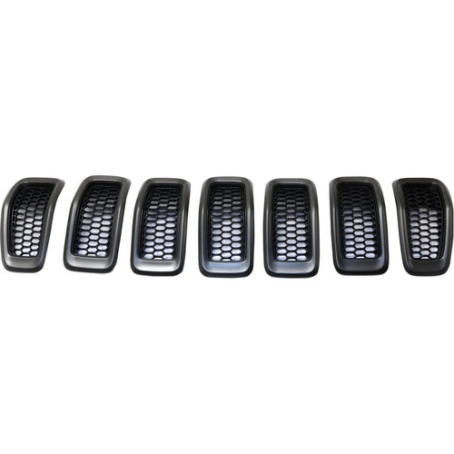 Kühlergrill Einsätze Für Jeep Cherokee 2014-2018 - 7-teiliges Set In Schwarz