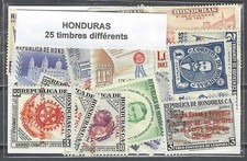 Honduras 25 timbres différents oblitérés