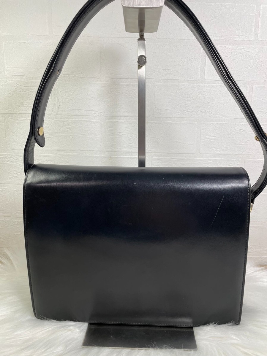 Vintage Gucci Shoulder Bag 2Way Black Leather Authen | eBay