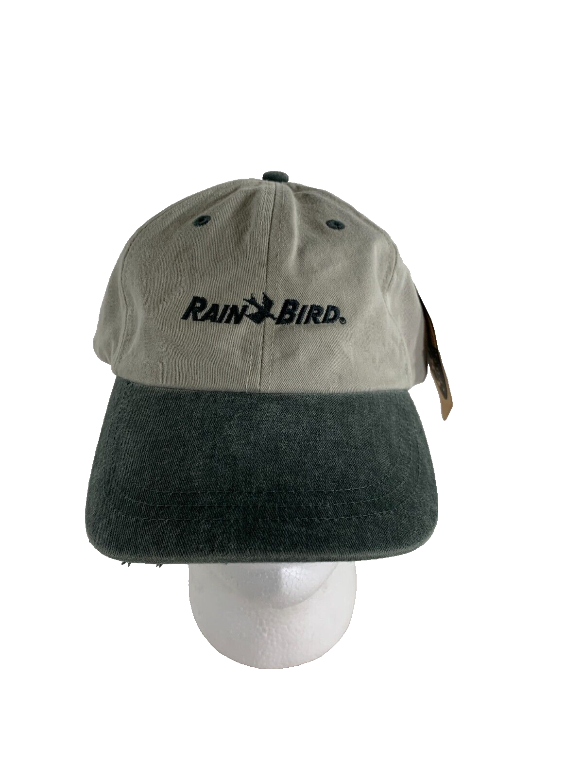 Rain Bird Logo Hat Ouray Sportswear Two-Tone Gray Cotton Baseball Cap #4387