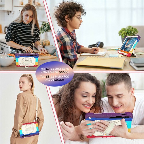 Heavy Duty Shockproof Case Cover For Samsung Galaxy Tab S7 FE S8 Plus 11" 12.4" - Picture 16 of 68