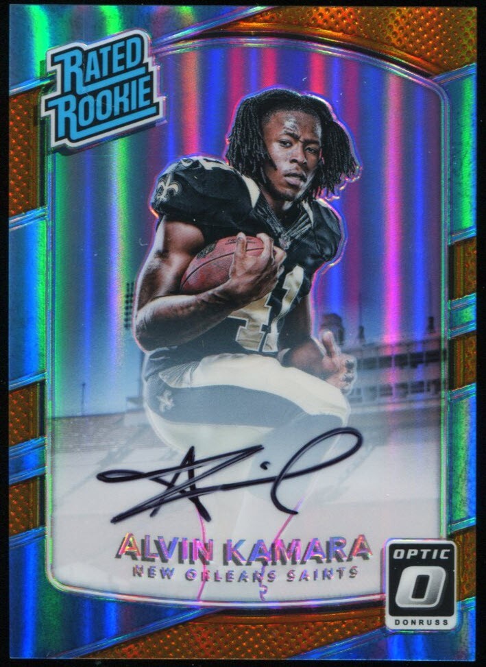 2017 PANINI DONRUSS OPTIC BRONZE ALVIN KAMARA #199 SAINTS VOLS RATED ROOKIE AUTO