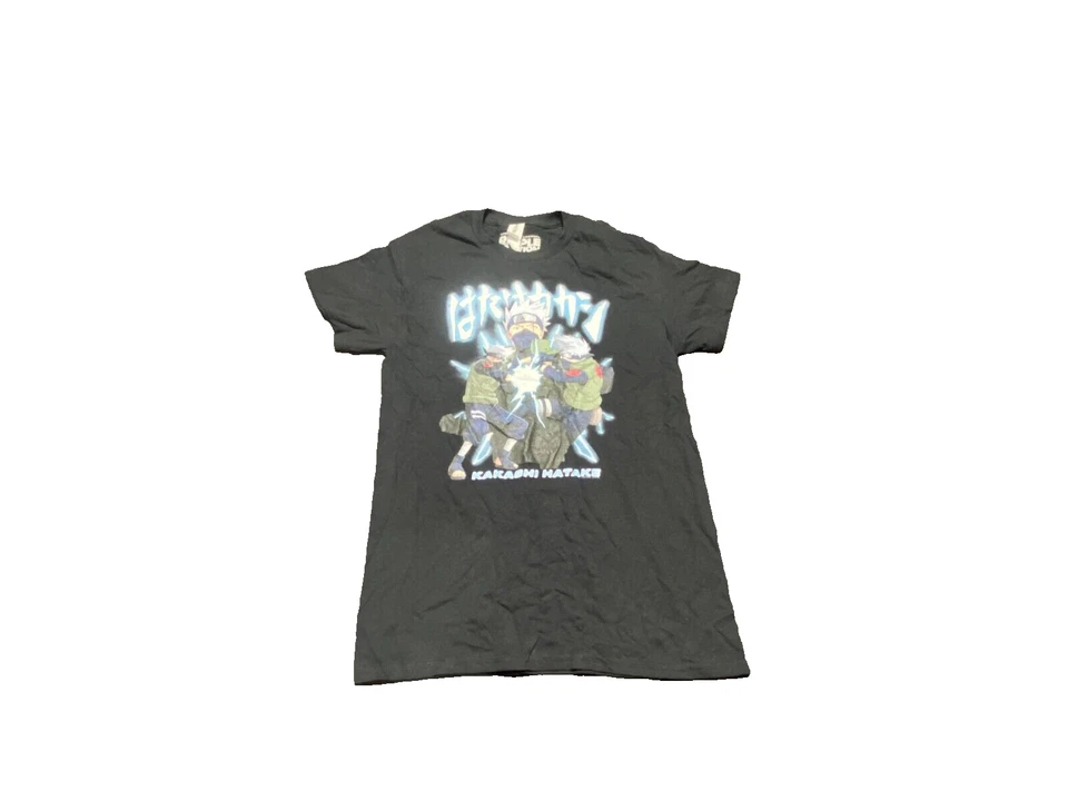Camiseta Glidan Niños Negra Kakashi Hatake Gráfico Cuello Redondo Manga Corta Talla S Foto 2 de 3