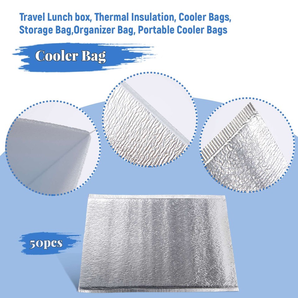 50Pcs Lunch Cooler Bag Insulation Folding Picnic Portable Ice Pack