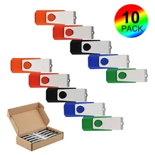 5/10pcs USB 2.0 Metal Swivel Flash Drive 1GB 2GB 4GB 8GB 16GB 32GB 64GB Memory