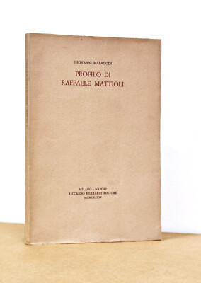 MALAGODI - PROFIL VON RAFFAELE MATTIOLI - ABRUZZEN - WIRTSCHAFT - NEAPEL, 1984.