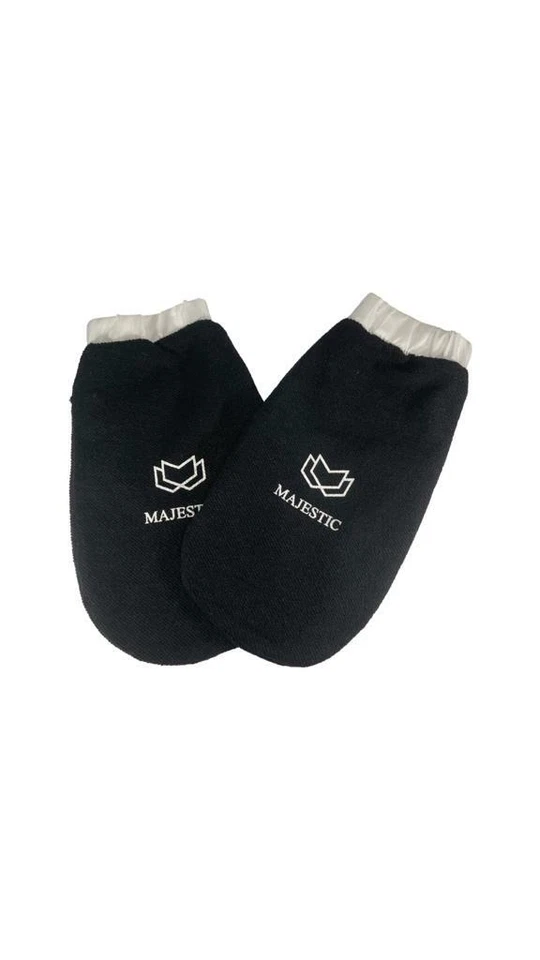 MAJESTIC 3 pcs set SPA Soft Mittens/Hand/ Feet/ Paraffin Wax Protection/ Free Towel