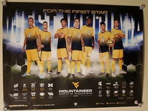 2015 WEST VIRGINIA UNIVERSITY MOUNTAINEERS MEN'S SOCCER SCHEDULE POSTER - WVU