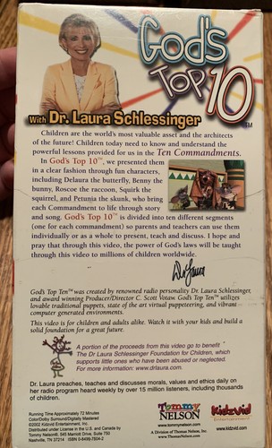 God's Top 10 w/ Laura Schlessinger Ten Commandments VHS Religious Education NEW - Picture 3 of 5