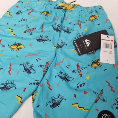 Quiksilver Boy's Flip Snacking Volley Ball Blue Swim Board Shorts NWT 
