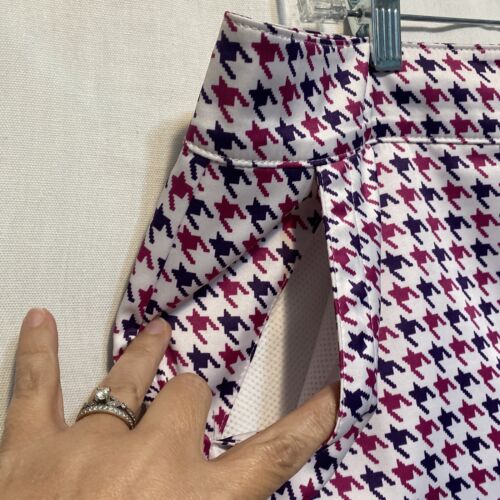 Izod Golf Womens Size 14 Stretch Skort Houndstooth Purple Pink Tennis PickleBall - Picture 3 of 9