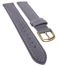 Eco Cuir Souple Bracelet de Montre Bio Veau, Tannage Végétal, Gris 32204G