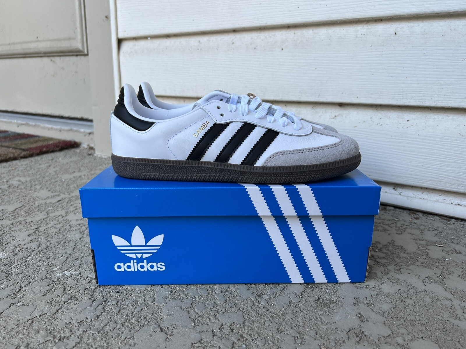 adidas Samba OG White Black Gum B75806 Men's Size 6M / 7W | eBay