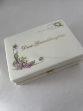 Ardleigh Elliott Dear Granddaughter Porcelain Music Box 2005 4.5x1.5x3.5”